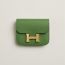 Constance Slim bicolor wallet, vert yucca/mauve pâle
