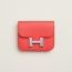 Constance Slim wallet, rose Texas/Sienne