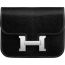 Constance Slim wallet, noir