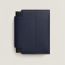 Hermès Open 24 Vertical card holder, bleu nuit/noir, no stock