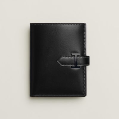 Bearn Compact monochrome wallet - Black | Hermès USA