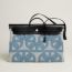 Herbag Zip cabine bag, écru/noir/bleu zellige/noir
