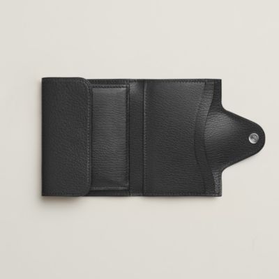 Hermès - Hermès Calvi Calfskin Card Holder-Gris Meyer