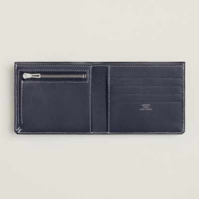HERMES 二つ折り財布 グレー レザー エルメス Hermes HERMES 二つ折り財布 AZAP SILKIN COMPACT レザー