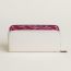 Silk'In Classique long wallet, gris pâle/rubis