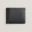 H Sellier Compact verso wallet, noir/bleu zellige