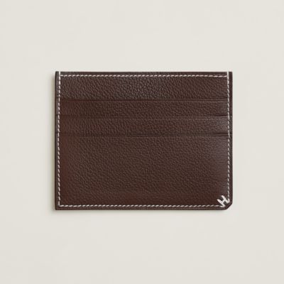 H Sellier colorfil card holder - Green | Hermès Singapore
