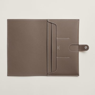 いぬいぬ ！HERMES グレー レザー ケース いぬいぬ ！HERMES グレー