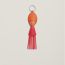 Porte-clés Poulpe, orange/rose Texas/blanc