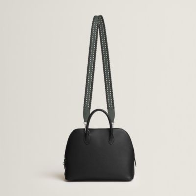 HERMES ブラック レザー ハンドバッグ ペルーシェ】レザーハンドバッグ S 本革 フォーマルバッグ（商品番号