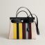 Sac Herbag Zip 31 retourné laqué, écru/beige/jaune/bordeaux/noir