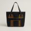 Pursangle MM tote bag, noir/caramel