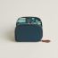 Silk'In change purse, bleu de Prusse/menthe/jaune Milton