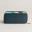 Silk'In Classique long wallet, bleu de Prusse/menthe/jaune Milton