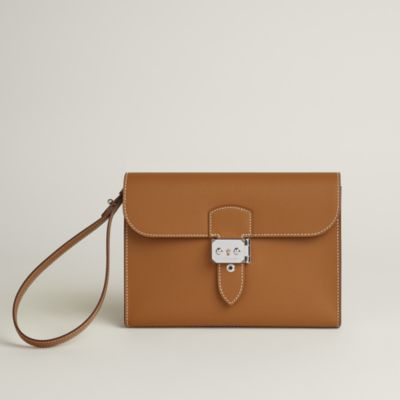 Sac a Depeches 24 pouch - Beige | Hermès Canada