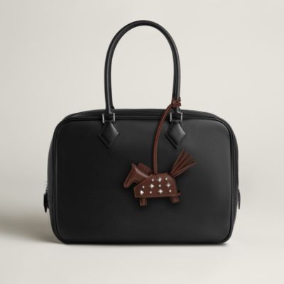 HERMES 黒 レザー パドロックとキーセット Brown - All Bag Charms and Key Holders | Hermès USA