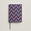Le Cœur et Rubans silk notebook, mini model, bleu hydra/rouge radieux