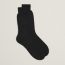 "H" embroidery socks, noir