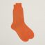 "H" embroidery socks, orange Hermès