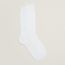 "H" embroidery socks, blanc
