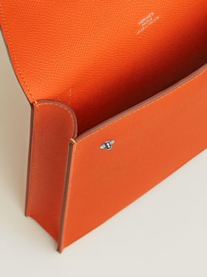 Hermèsnap Vertical To Go lacquered pouch, View: above, above, view 3 of 4