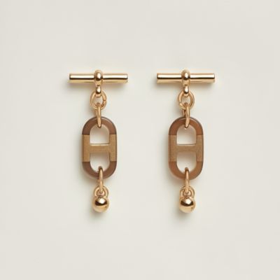 HERMES ゴールド シュル メール　ブレスレット　ピアスセット HERMES ゴールド シュル メール ブレスレット ピアスセット