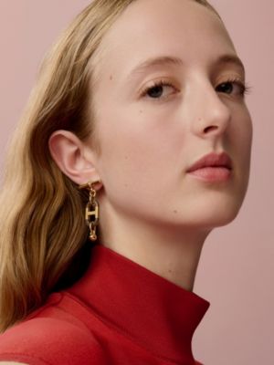 Hermès sur Mer earrings, small model, View: Worn, worn, view 2 of 2