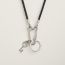Cle Cheval snap hook necklace, noir
