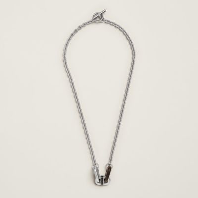 Maillon necklace - Black | Hermès Saudi Arabia