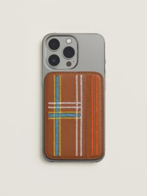 "H Tartan" MagSafe card holder, View: above, above, view 2 of 4