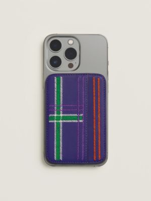 "H Tartan" MagSafe card holder, View: above, above, view 2 of 4