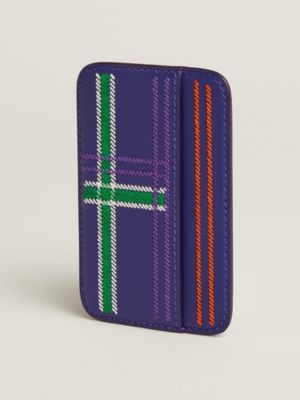 "H Tartan" MagSafe card holder, View: side, side, view 3 of 4