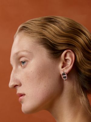 Boucles d'oreilles Mini Maillon, Vue: Vue portée, worn, vue 2 sur 2