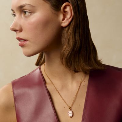 エルメス マイヨン チョーカー ペンダント ピンク シルバー 3796 エルメス マイヨン チョーカー ペンダント ピンク シルバー 3796