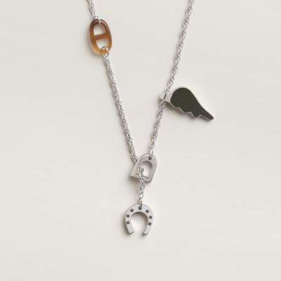 【セレブも注目】HERMES Collar Bon Voyageで差をつける☆ 新作！ホーンとメタル製 帽子や襟にHermesBon Voyage ブローチ
