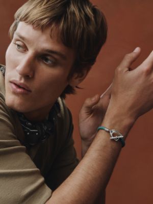 レザーブレスレット 《エトリエH》, イメージ: 着用例, worn, ビュー2の2