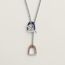 Etrier necklace, bleu saphir/chaï