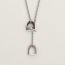 Etrier necklace, glycine/bordeaux