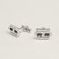 Tournis Tresse cufflinks, gris étain