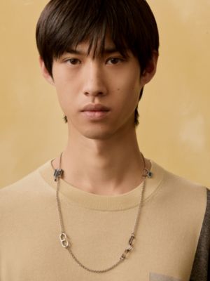 Halphabet necklace, View: Worn, worn, view 2 of 3