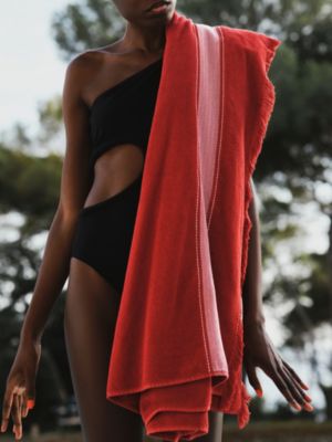 Yachting beach towel, small model, View: Worn, worn, view 3 of 3