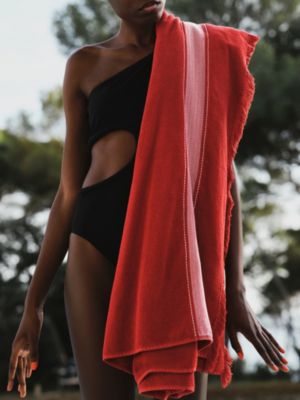 Strandtuch Yachting, großes Modell, Ansicht: Getragene Ansicht, worn, Ansicht 3 von 3