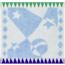 Hermes Circus washcloth, myosotis