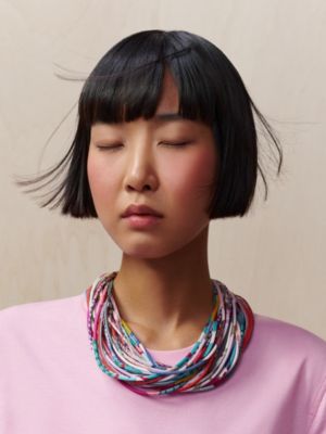 Multistrand simple necklace, View: Worn, worn, view 2 of 5