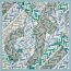 Carrick Bend scarf 101, gris étain/menthe/ciel, no stock