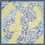 Carrick Bend scarf 101, jaune citron/blanc/bleu horizon, no stock
