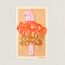 Succulent Sultan beach towel, craie/chair/brun