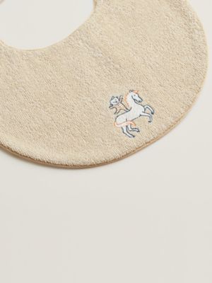 Bavoir rond Cabriole, Vue: vue de face, front, vue 2 sur 2