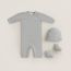 Cabriole baby gift set, gris perle