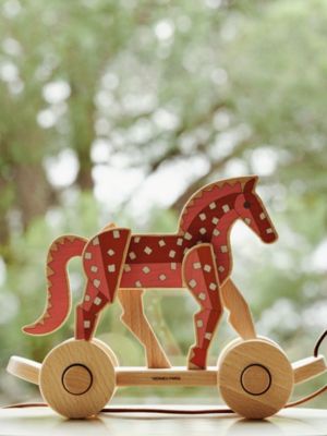 Epopee pull-along horse with rope, View: front, front, view 3 of 4